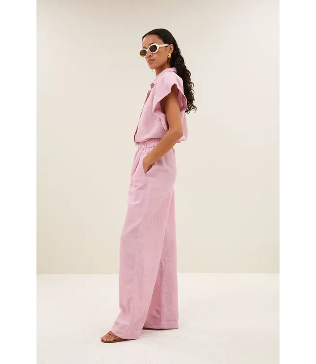 By Bar Benji Linen Pants Dusty Pink