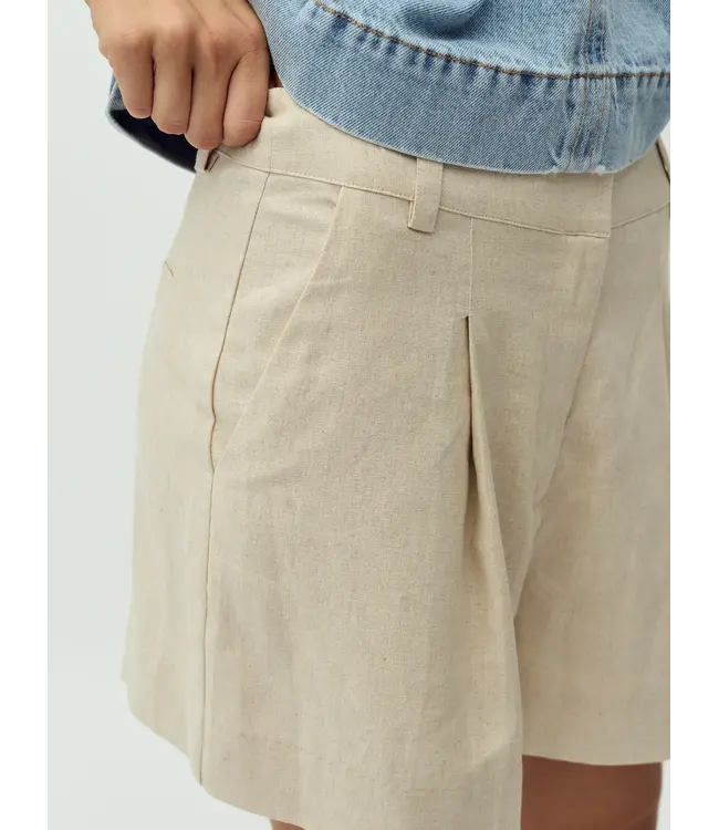 Mbym Cristiana Shorts Natural Linen