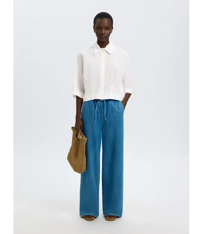 Selected Femme Cleo Regular 3/4 Cropped Shirt