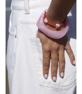 Les Soeurs Resin Bangle Organic Armband Pink