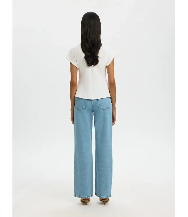 Selected Femme Tenny V-neck Gathered Top