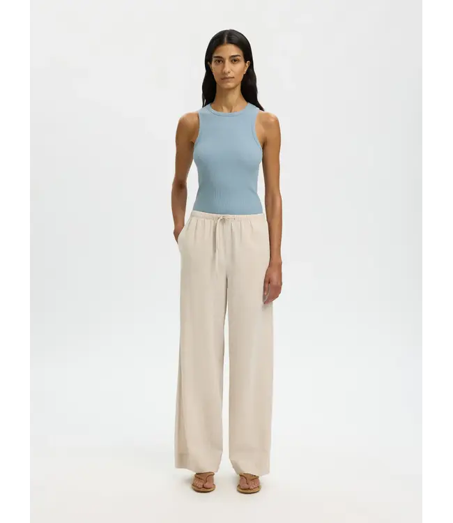 Selected Femme Wanna U-neck Tank Top Dusty Blue