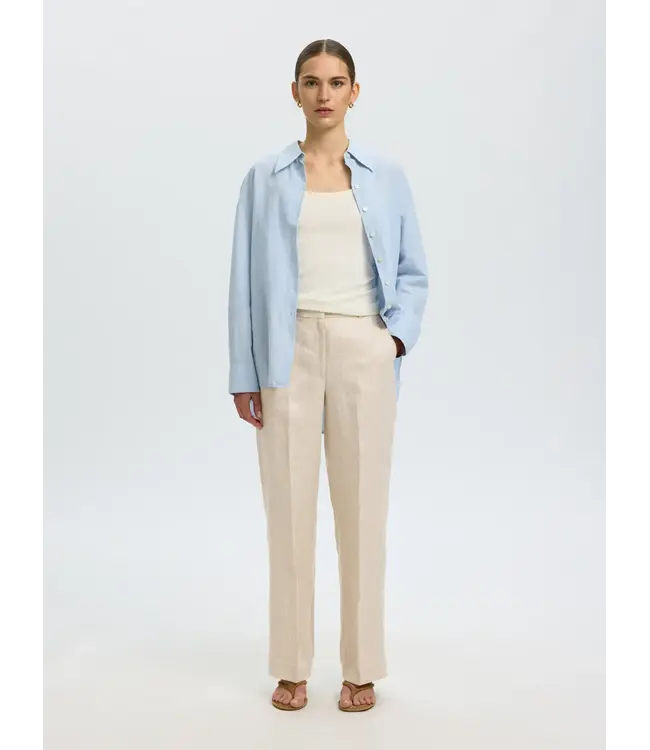 Selected Femme Wide Ida Linen Pants