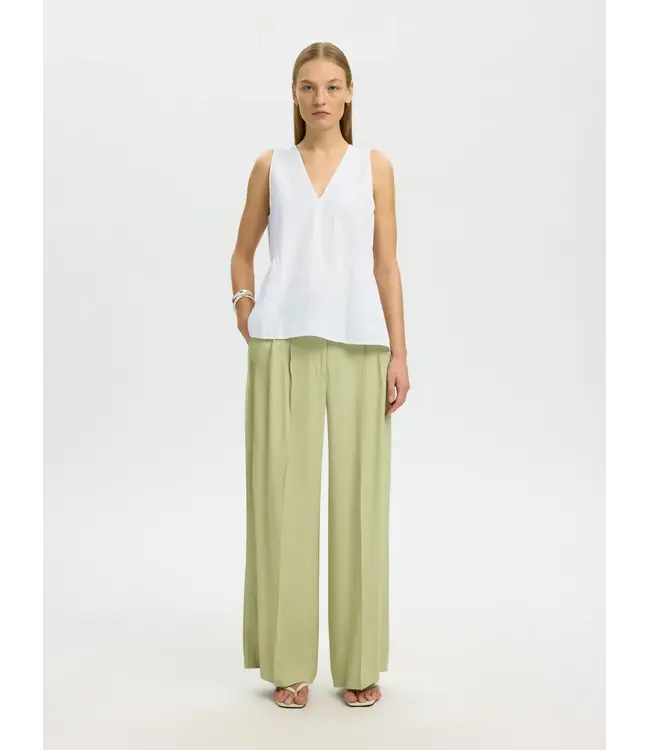 Selected Femme Blair SL V-Neck White
