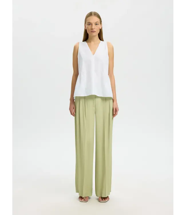 Selected Femme Blair SL V-Neck White
