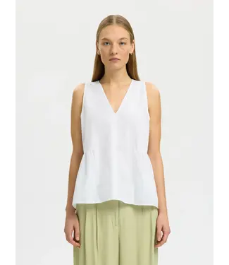 Selected Femme Blair SL V-Neck White