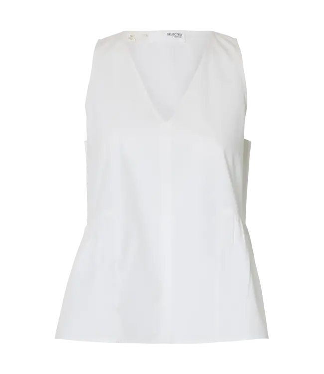 Selected Femme Blair SL V-Neck White