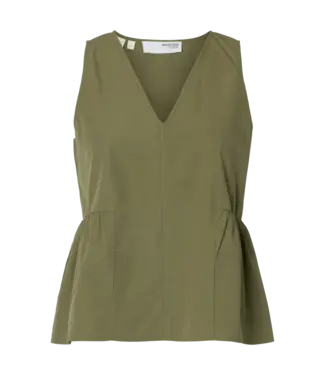 Selected Femme Blair SL V-Neck Green