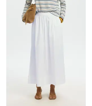 Selected Femme Blair Hw Ankle Skirt White