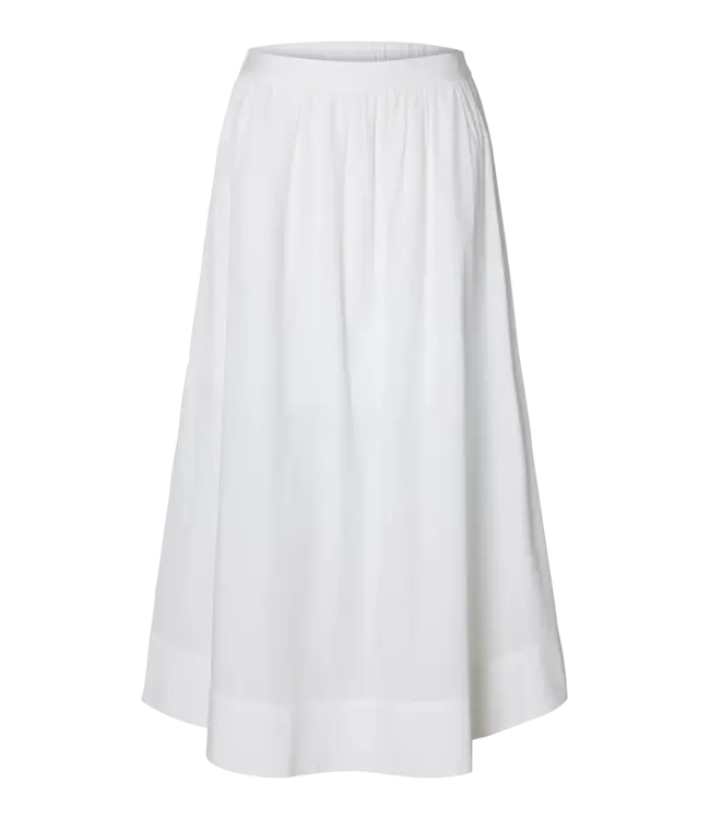 Selected Femme Blair Hw Ankle Skirt White