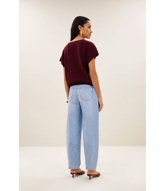 By Bar Sil V-neck pullover Wine