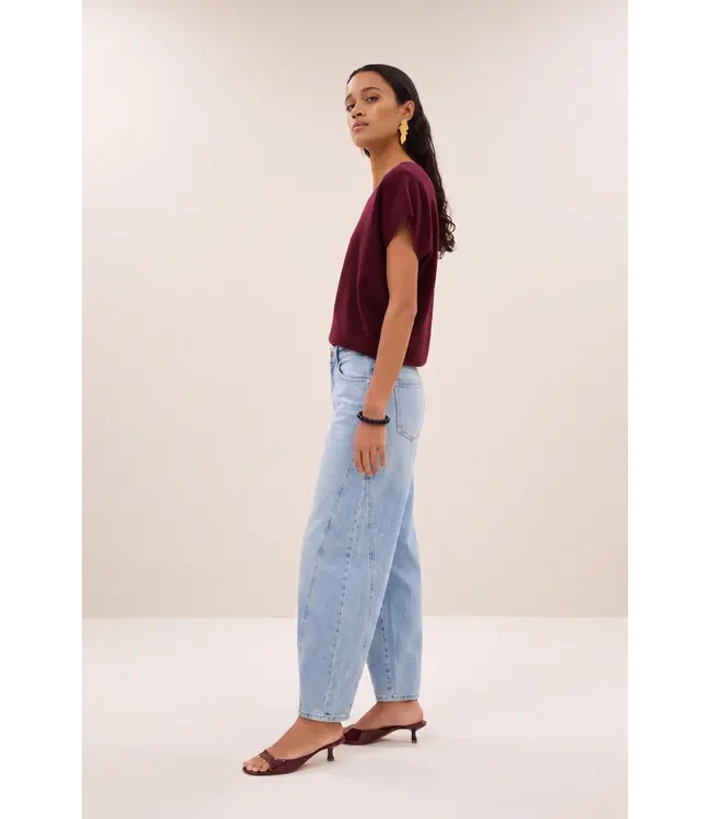 By Bar Sil V-neck pullover Wine