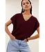 By Bar Sil V-neck pullover Wine