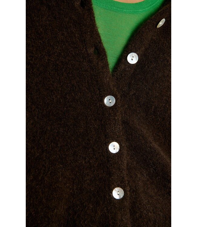 American Vintage Vitow Gilet O-Neck Coffee Melange