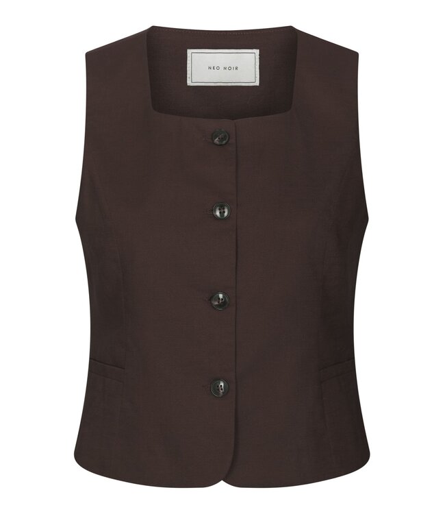 Neo Noir Yula Linen Waistcoat
