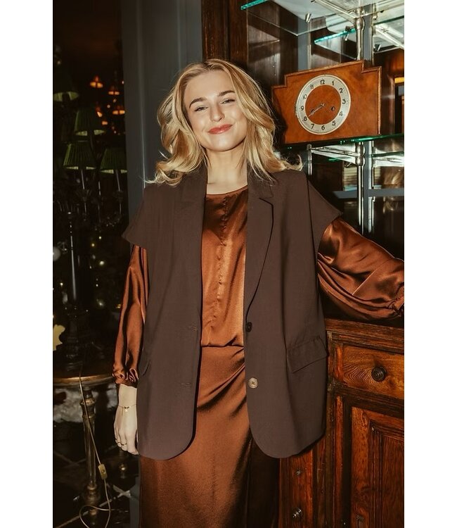 Monré Joëlle Skirt Brown Satin