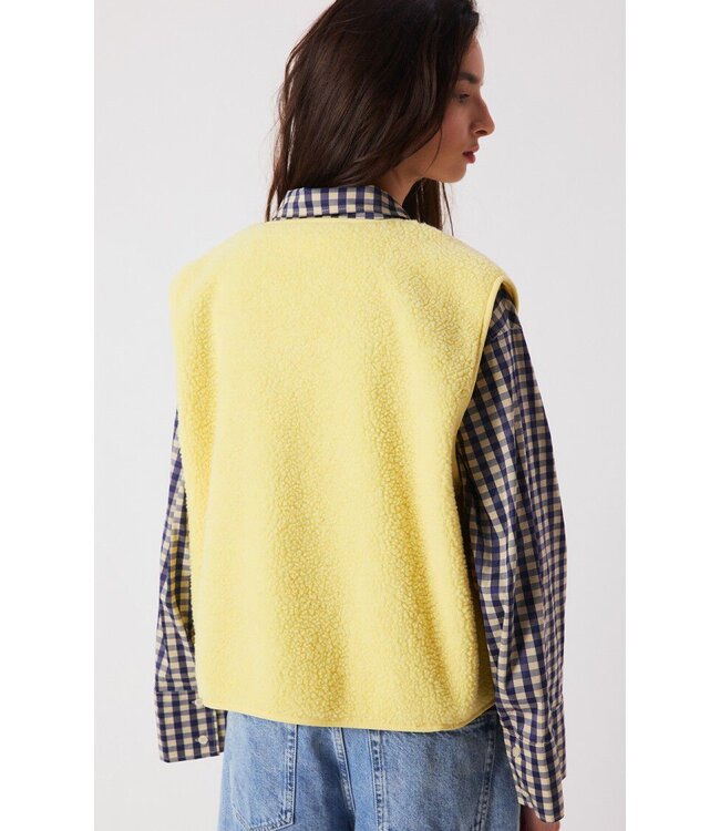 American Vintage Hoktown Teddy Gilet Beurre