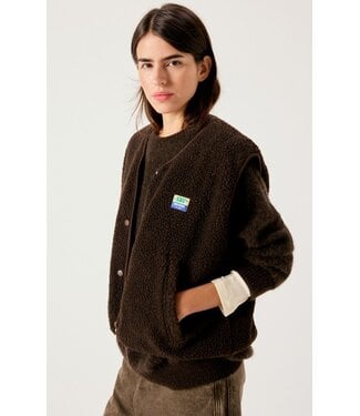 American Vintage Hoktown Teddy Gilet Marron