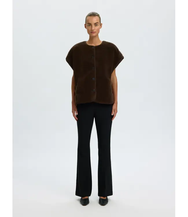 Selected Femme Milla Teddy Vest Delicioso