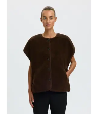 Selected Femme Milla Teddy Vest Delicioso