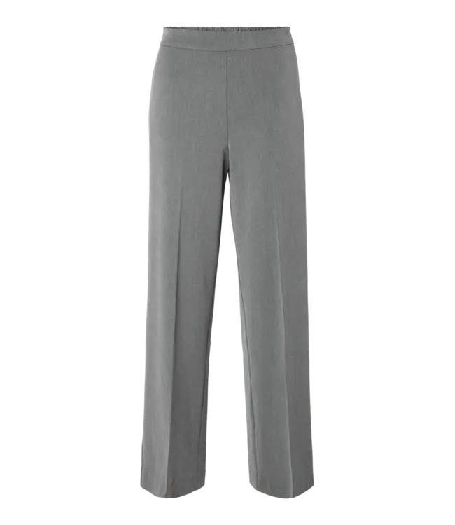 Selected Femme Emma Tara MW Wide Pants Medium Grey Melange