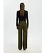 Selected Femme Rita Wide Pants Fir Green Melange