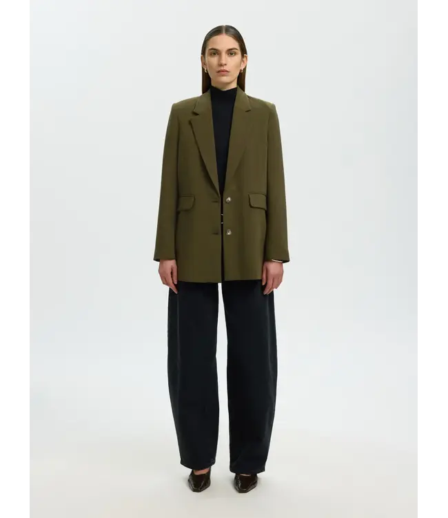 Selected Femme Rita Relaxed Blazer Fir Green Melange