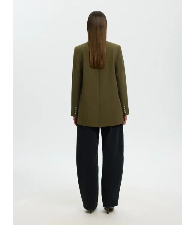 Selected Femme Rita Relaxed Blazer Fir Green Melange