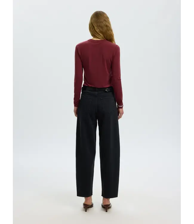 Selected Femme Manja Ls O-Neck Tawny Port