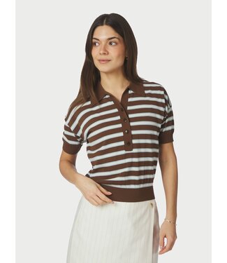 Neo Noir Emira Knit Polo Top