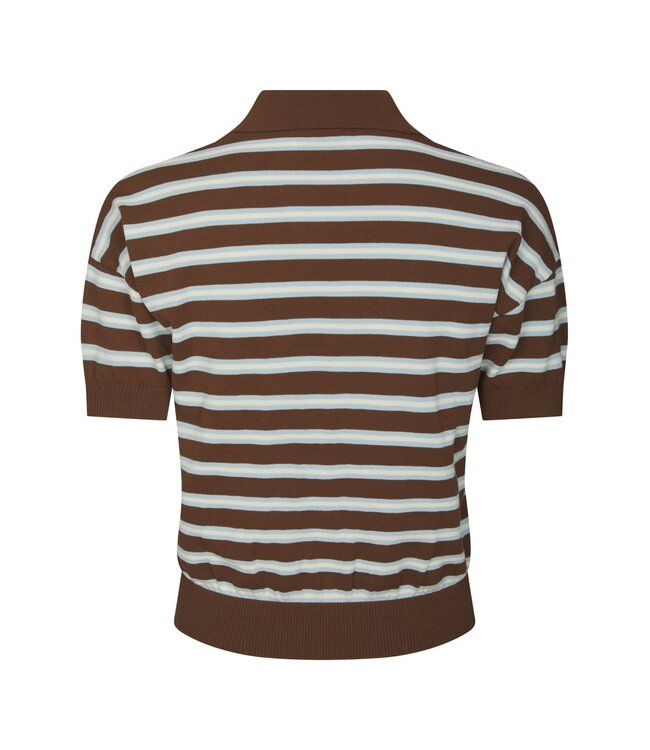 Neo Noir Emira Knit Polo Top