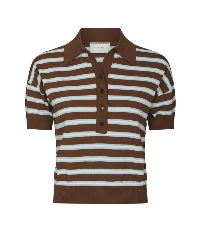 Neo Noir Emira Knit Polo Top