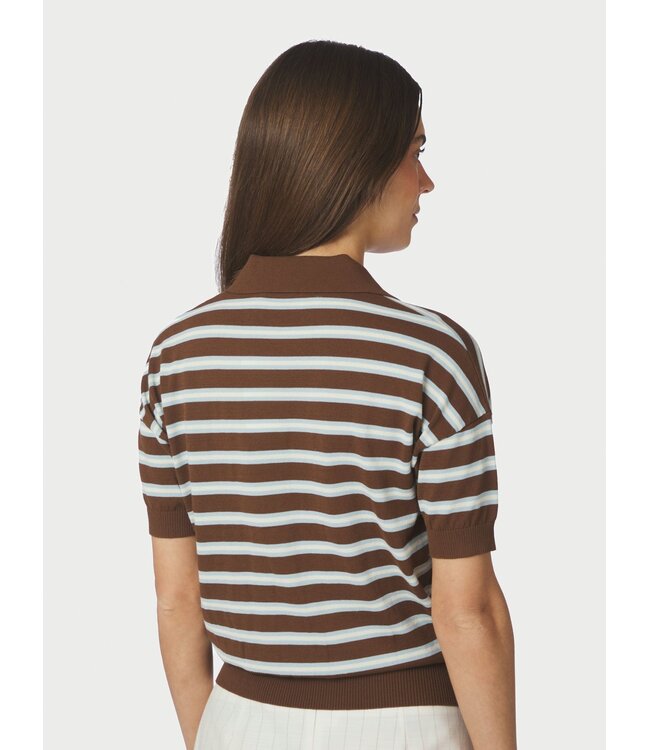 Neo Noir Emira Knit Polo Top