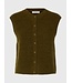 Selected Femme Lulu Button O-neck Knit Vest Fir Green