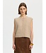 Selected Femme Lulu Button O-neck Knit Vest Bich Melange