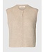 Selected Femme Lulu Button O-neck Knit Vest Bich Melange