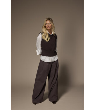 Lalotti Patty Blouse Brown Stripe