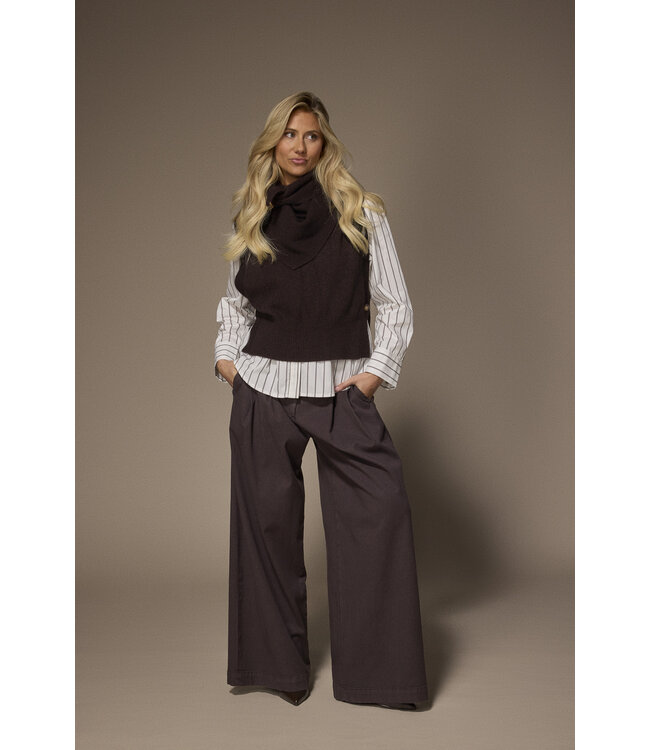 Lalotti Patty Blouse Brown Stripe