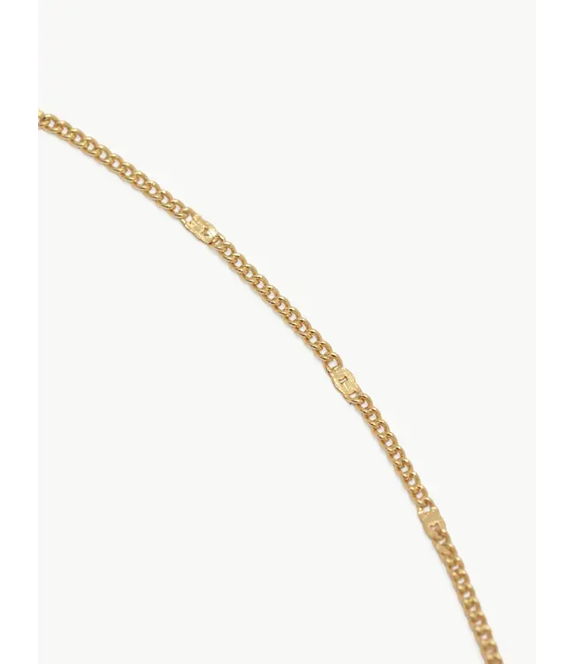 Les Soeurs Charm Necklace Marine Braids Gold