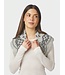 Neo Noir Adelina Paisley Knit Scarf Grey Melange