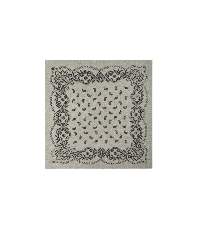Neo Noir Adelina Paisley Knit Scarf Grey Melange
