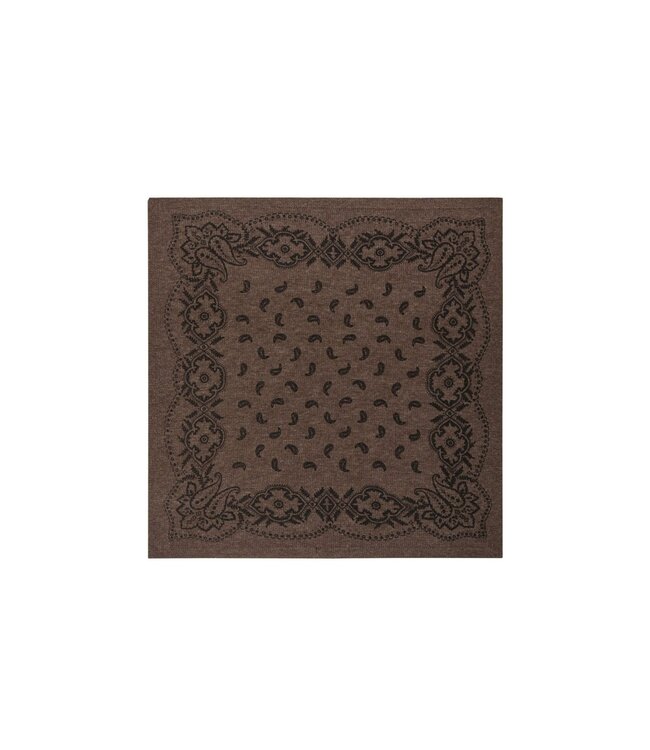 Neo Noir Adelina Paisley Knit Scarf Brown Melange