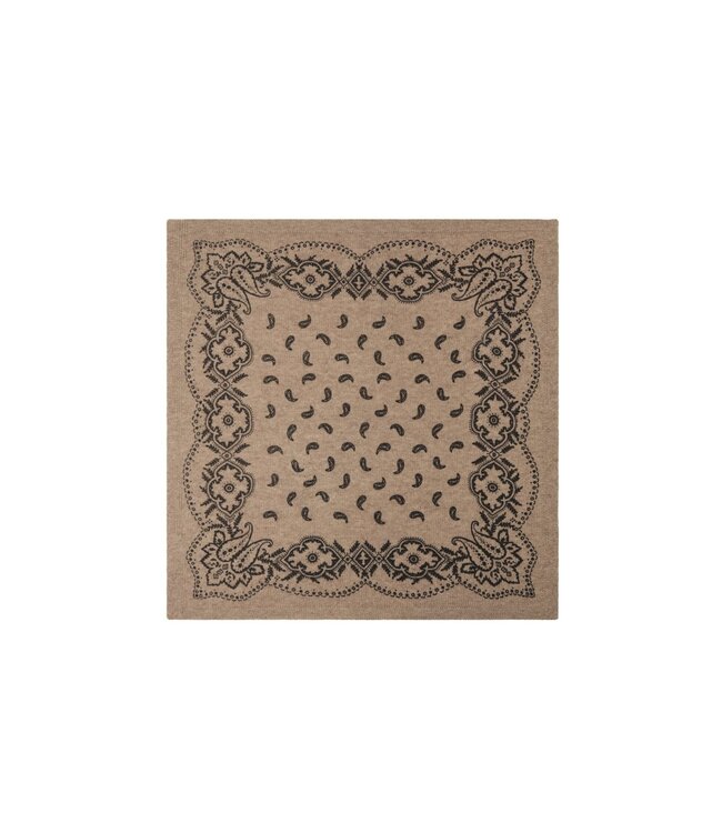 Neo Noir Adelina Paisley Knit Scarf Beige Melange
