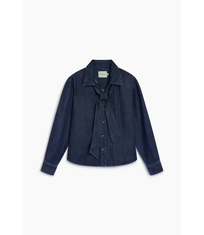 The New Society TNS Tencel Shirt Dark Blue Denim