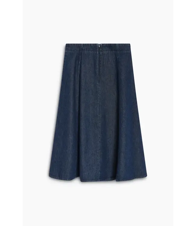 The New Society TNS Tencel Skirt Dark Blue Denim