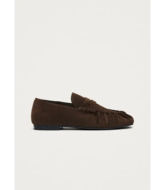 Alohas Aven Suede Brown Leather Loafers