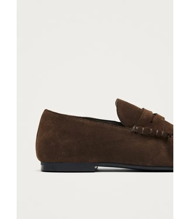 Alohas Aven Suede Brown Leather Loafers