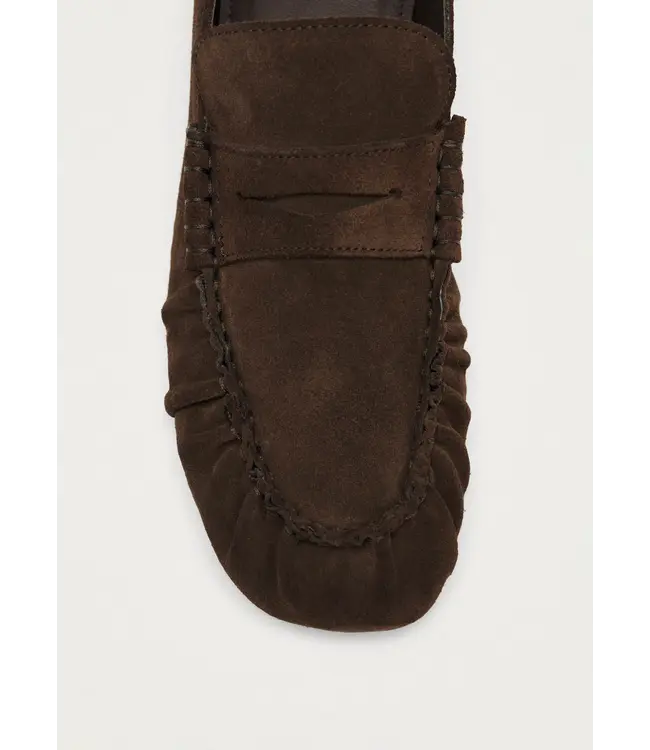 Alohas Aven Suede Brown Leather Loafers