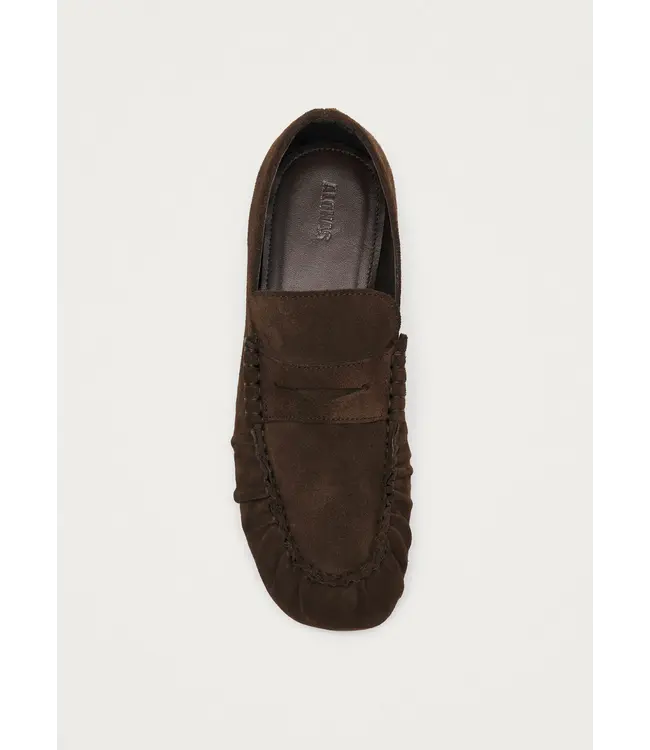Alohas Aven Suede Brown Leather Loafers