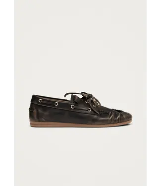 Alohas Rowan Vintage Effect Brown Leather Loafers